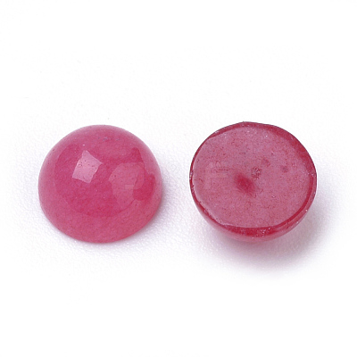Natural White Jade Cabochons X-G-R416-6mm-52-1