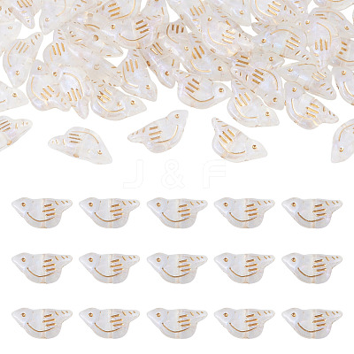 50Pcs Transparent Acrylic Beads MACR-TADJ0001-01C-1