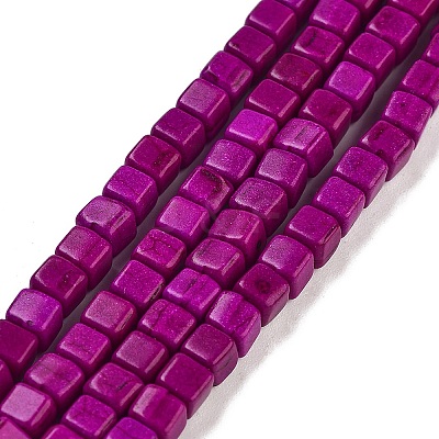 Synthetic Turquoise Beads Strands TURQ-G108-4x4mm-02-1