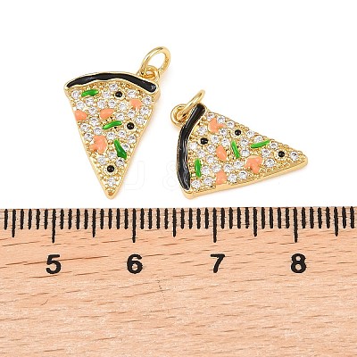 Brass Micro Pave Cubic Zirconia Pendants KK-Z146-20G-1