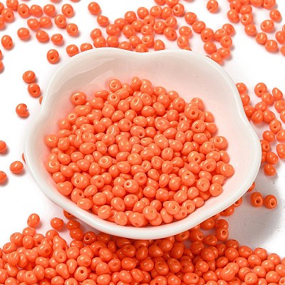 6/0 Opaque Baking Paint Glass Seed Beads SEED-M012-02A-05-1