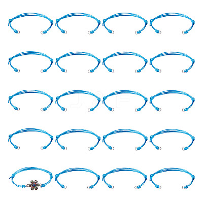 20Pcs Adjustable Korean Waxed Polyester Cord Bracelet Making BJEW-TAC0051-10-1