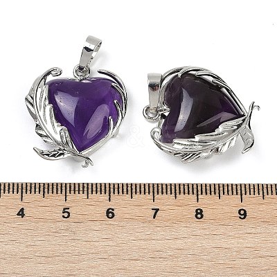 Natural Amethyst Pendants G-Q025-01P-04-1