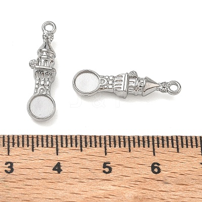 304 Stainless Steel Pendant Cabochon Settings SA-CBAE5AC-03P-1