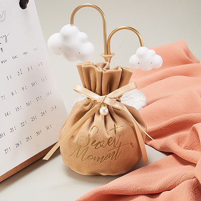 Velvet Jewelry Drawstring Gift Bags ABAG-CJC0003-03E-1
