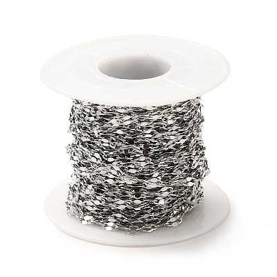 Tarnish Resistant 304 Stainless Steel Dapped Chains STAS-B040-01P-1