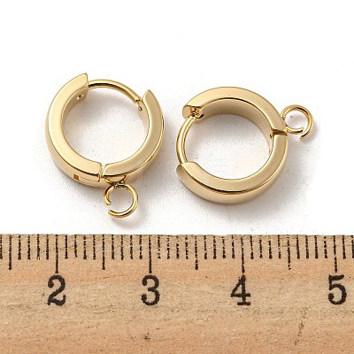 201 Stainless Steel Huggie Hoop Earrings Findings STAS-A167-01S-G-1