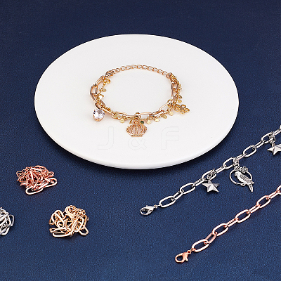 Alloy Paperclip Chain Bracelets BJEW-NB0001-02-RS-1