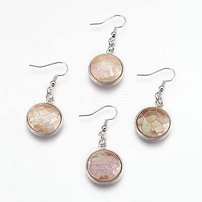 Shell Dangle Earrings EJEW-F162-C04-1