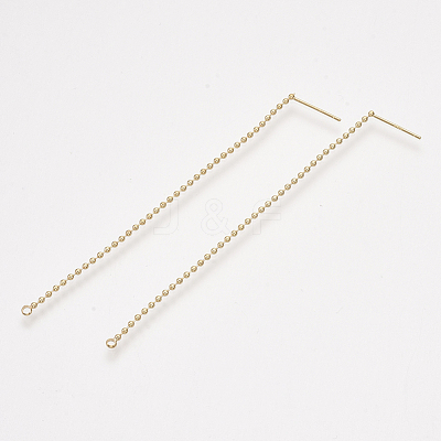 Brass Stud Earring Findings KK-T035-126G-1