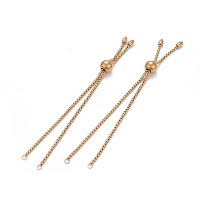 304 Stainless Steel Slider Bracelet/Bolo Bracelets Making MAK-L024-01G-1