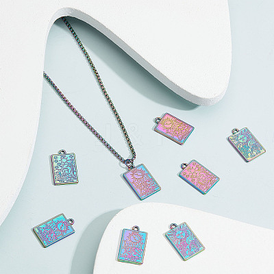 18Pcs 3 Style Rack Plating Alloy Pendants FIND-SC0003-39-1