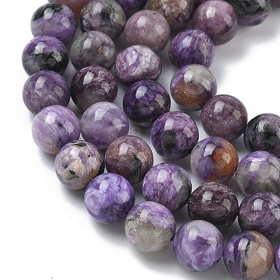 Natural Charoite Beads Strands G-C270-O02-05-1