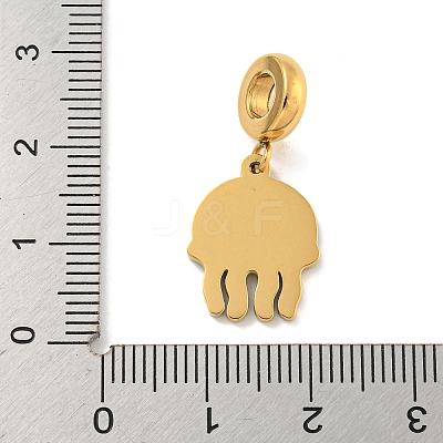 Ion Plating(IP) 304 Stainless Steel Enamel European Dangle Charms STAS-U005-33G-02-1