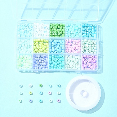 DIY Column Glass Seed Beads Bracelets Making Kits SEED-FS0001-38-1