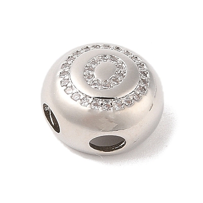Rack Plating Brass & Cubic Zirconia Pendants KK-Z047-07P-O-RS-1
