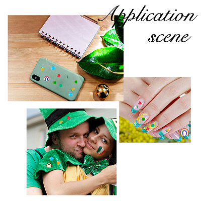 200G 10 Style Saint Patrick's Day Handmade Polymer Clay Cabochons Sets CLAY-FH0001-26-1