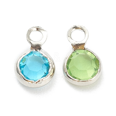 Faceted Glass Charms KK-F826-05P-1
