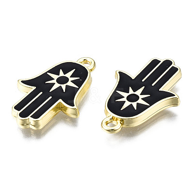 Spray Painted Alloy Pendants PALLOY-Q436-009A-NR-1