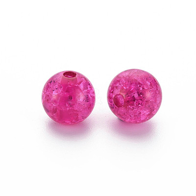 Transparent Crackle Acrylic Beads MACR-S373-66C-N17-1
