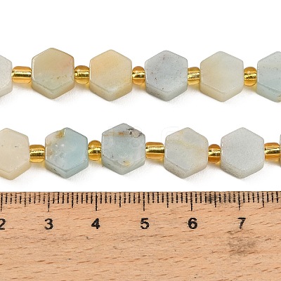 Natural Flower Amazonite Beads Strands G-F833-B09-01-1