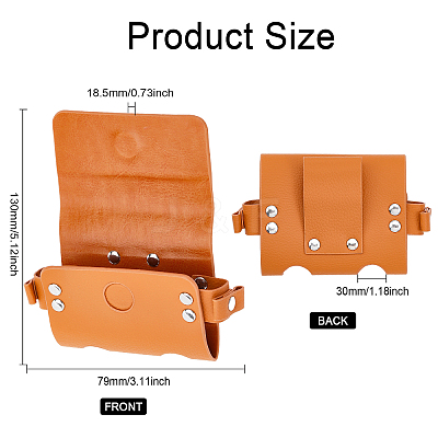 Imitation Leather Double Golf Ball Storage Bags AJEW-WH0258-576B-1