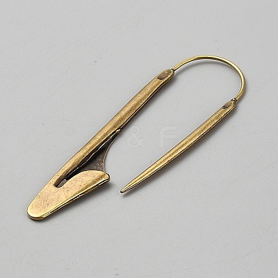 Zinc Alloy Safety Pins JEWB-WH0030-78J-1