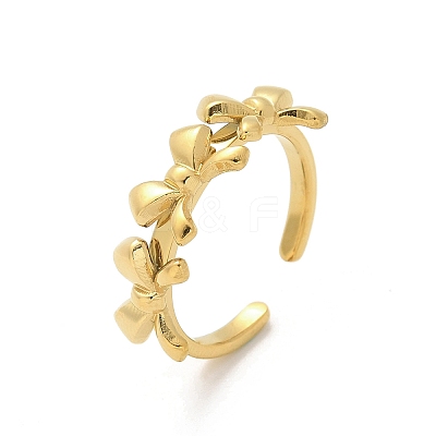 304 Stainless Steel Open Cuff Rings RJEW-C124-01G-1