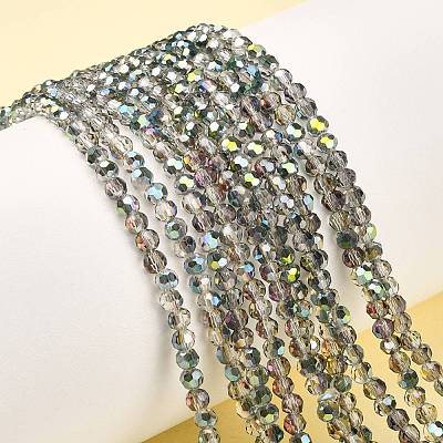 Electroplate Glass Beads Strands X-EGLA-D021-15-1