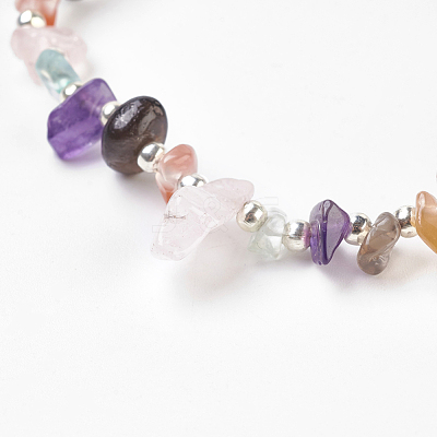 Natural & Synthetic Gemstone Bead Bracelets BJEW-JB02084-06-1