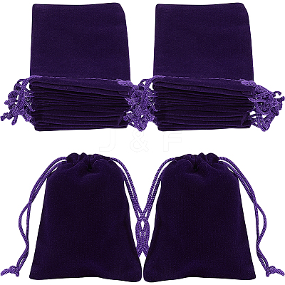 Velvet Jewelry Drawstring Gift Bags ABAG-BBC0001-10B-04-1