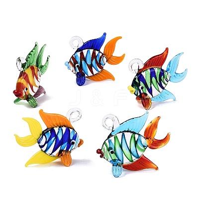 Handmade Lampwork Pendants LA-N048-07-1