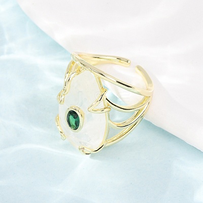 Natural Quartz Crystal Cuff Rings GG-CBA5FCC-03G-03-1