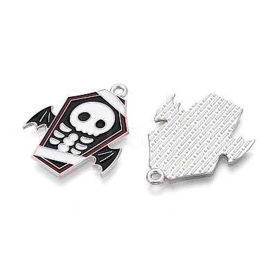 Halloween Theme Alloy and Enamel Pendants X-ENAM-T021-31D-01P-1