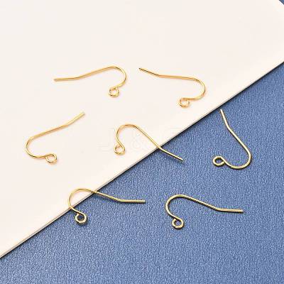 Brass Earring Hooks KK-F824-011G-1
