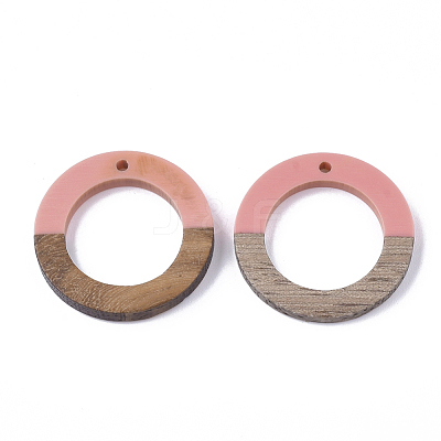 Resin & Walnut Wood Pendants RESI-S358-04F-1