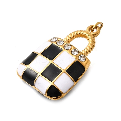 304 Stainless Steel Enamel Pendants X-STAS-B097-11G-1