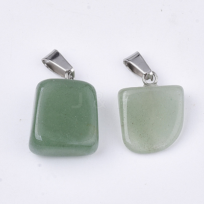 Natural Green Aventurine Pendants G-Q996-30-1