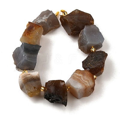 Raw Rough Natural Grey Agate Beads Strands G-Z087-B20-1