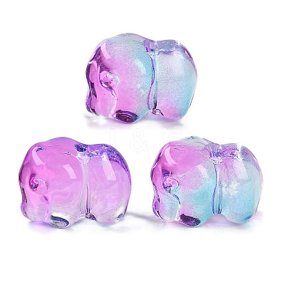 Spray Painted Glass Beads GLAA-Z007-04L-1