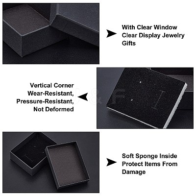 Kraft Cotton Filled Cardboard Paper Jewelry Set Boxes CBOX-R036-11B-1