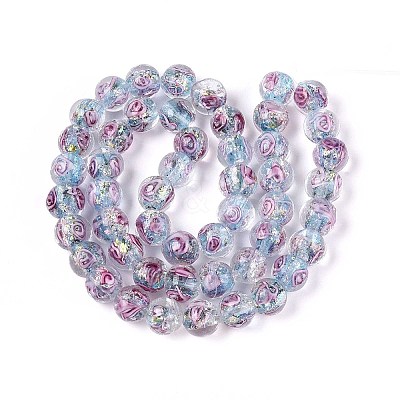 Handmade Foil Lampwork Beads LAMP-T021-33C-1