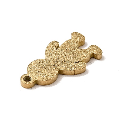 304 Stainless Steel Textured Pendants Ion Plating(IP) STAS-J040-09B-G-1