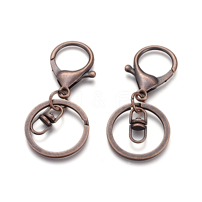 Iron Alloy Lobster Claw Clasp Keychain KEYC-D016-R-1
