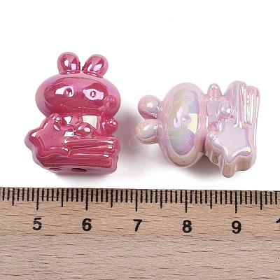 UV Plating Opaque Acrylic Beads MACR-C036-11-1