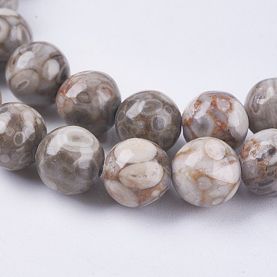 Natural Maifanite/Maifan Stone Beads Strands X-G-I187-6mm-01-1
