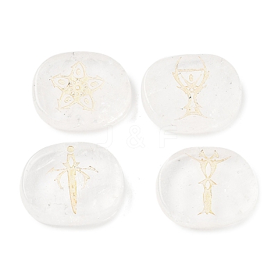 4Pcs 4 Styles Natural Quartz Crystal Display Decorations G-F786-02C-08-1