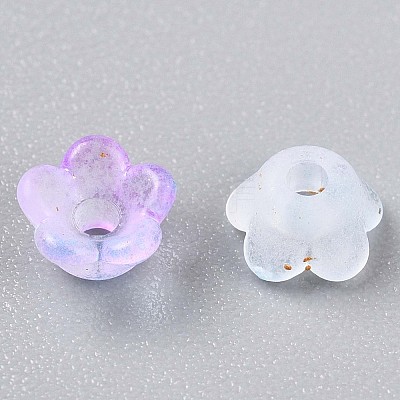 Frosted Transparent Acrylic Beads OACR-N137-72K-1