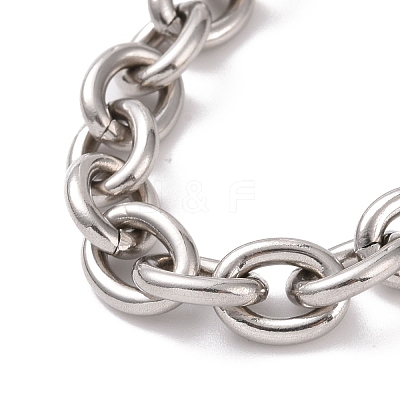 Non-Tarnish 304 Stainless Steel Chunky Cable Chains Bracelet for Men Women BJEW-G618-04P-B03-1