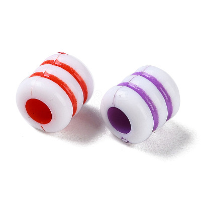 Opaque Acrylic European Beads SACR-P031-13A-1